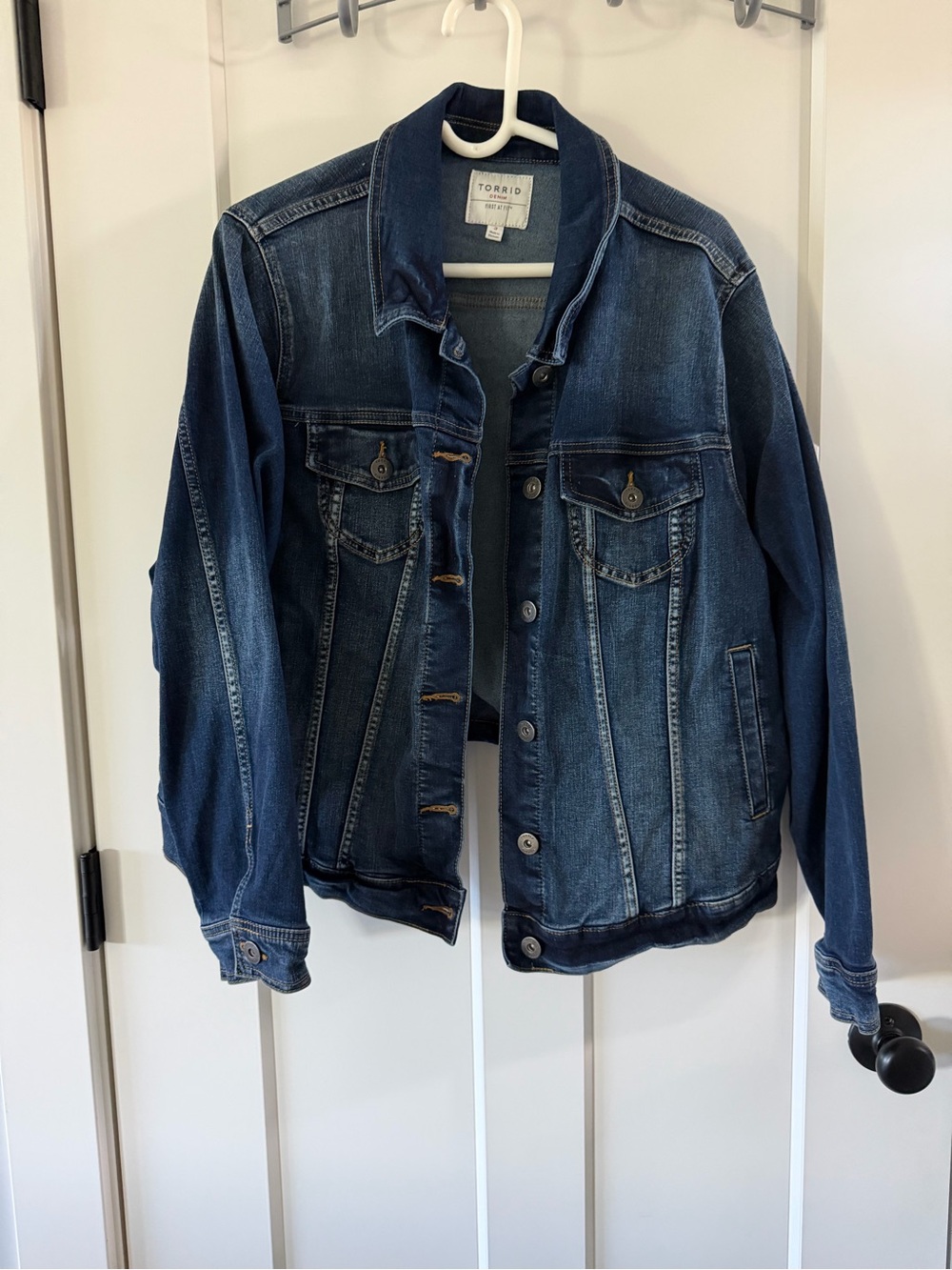 Torrid Dark Wash Denim Jacket - Blue size 3